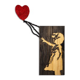 Wallity Banksy - 15-1 Accesorio de Pared Decorativo de Madera y Metal